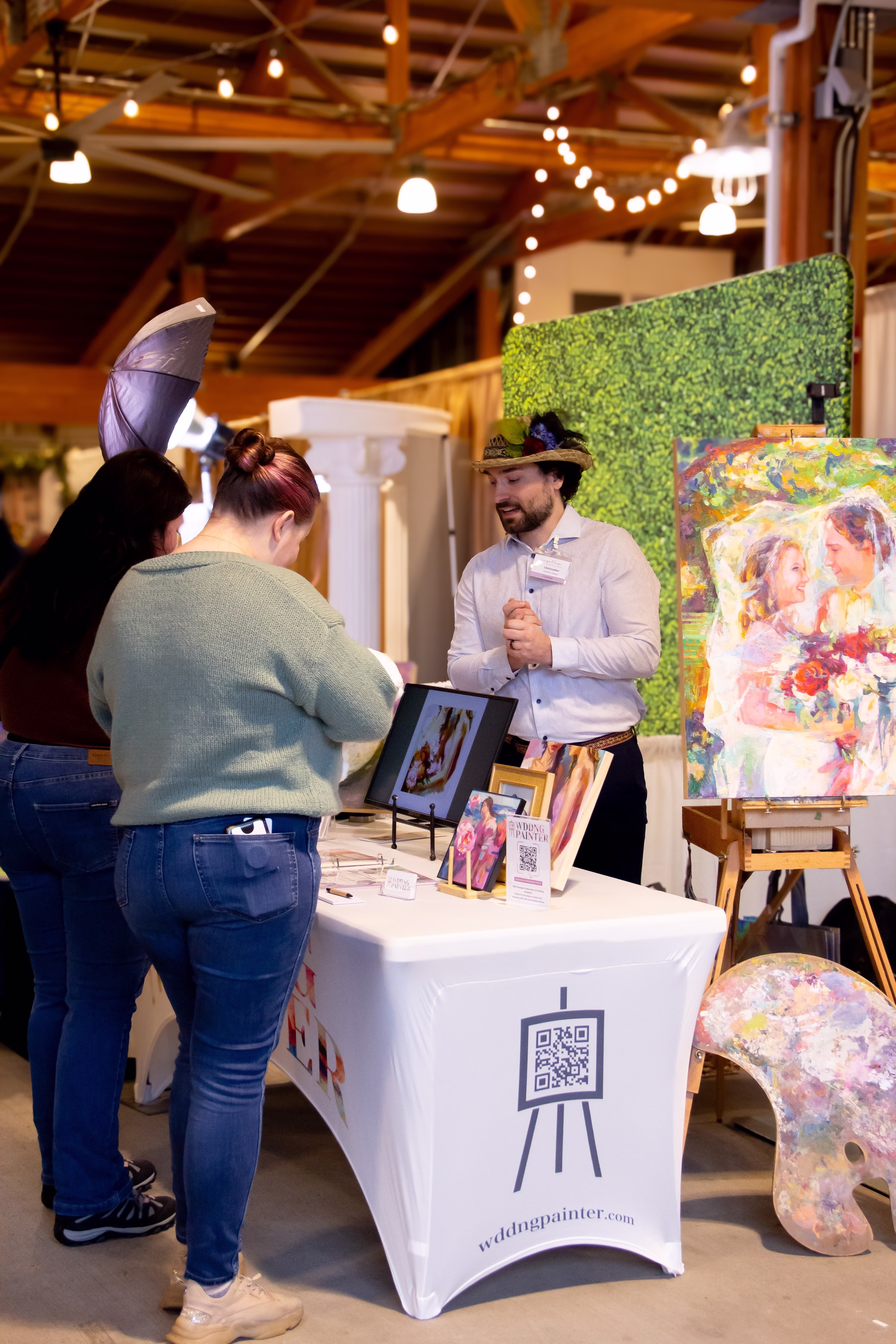 wedding painter vendor booth puyallup bridal show 1 - Exhibiting Information Wedding painter vendor booth at the Puyallup Wedding Show in Puyallup Washington